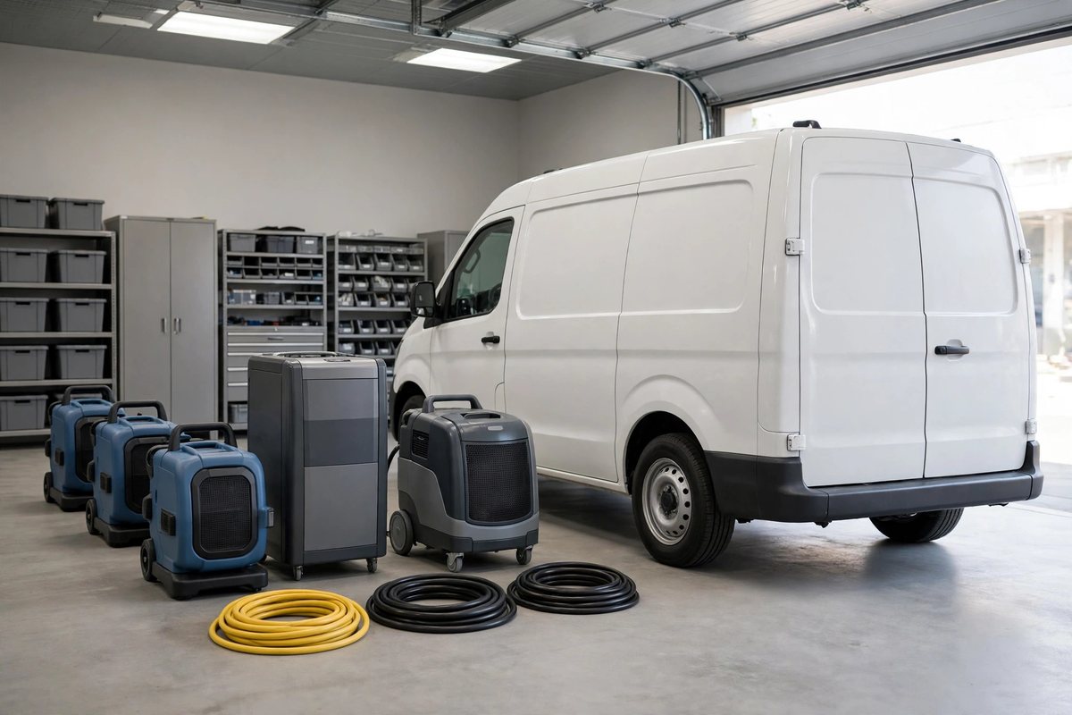 Professional drying and extraction equipment ready for water damage calls in Lebanon TN